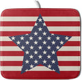 Blue Star Patriotic July of 4th Dish Drying Mat by Aytipun