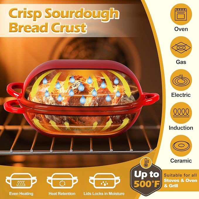 Homikit Enameled Cast Iron Dutch Oven - Image 3