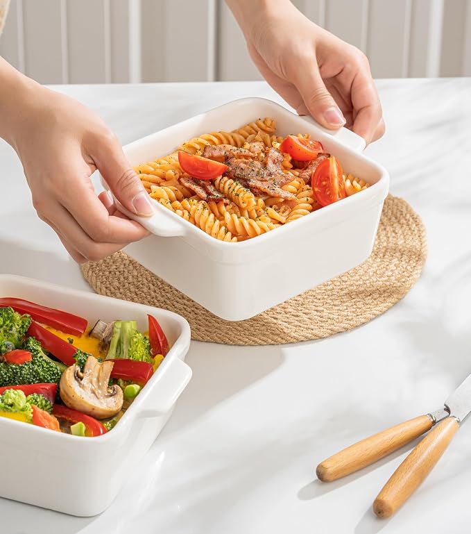 5x5 Small Baking Dish for Oven, 28 Oz Individual Ceramic Casserole Dish - Image 7