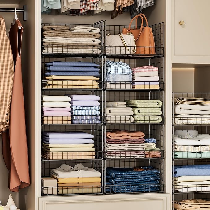 Yociyoga 5-Tier Stackable Closet Organizers and Storage Shelves, Closet Shelf - Image 2