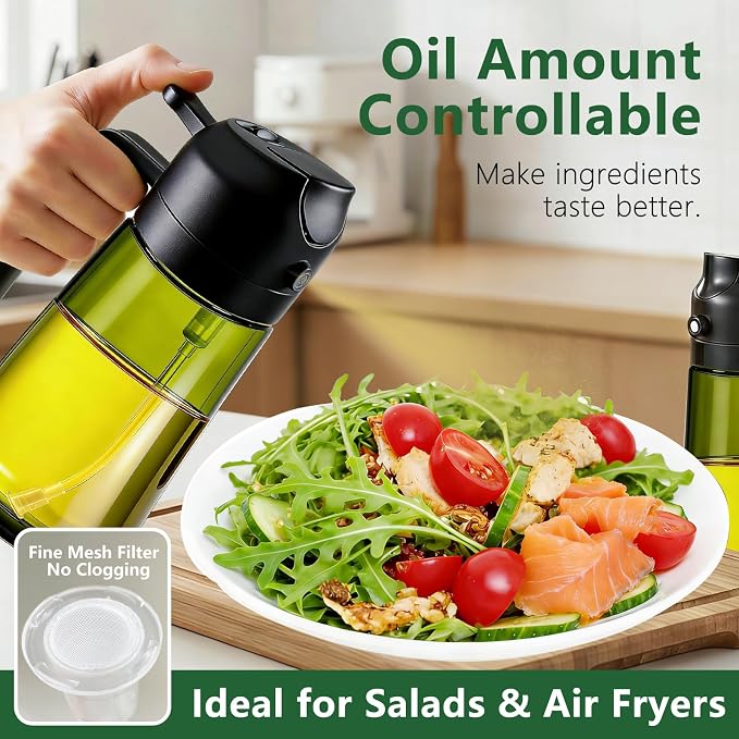 Olive Oil Sprayer & Dispenser Bottle - Image 2