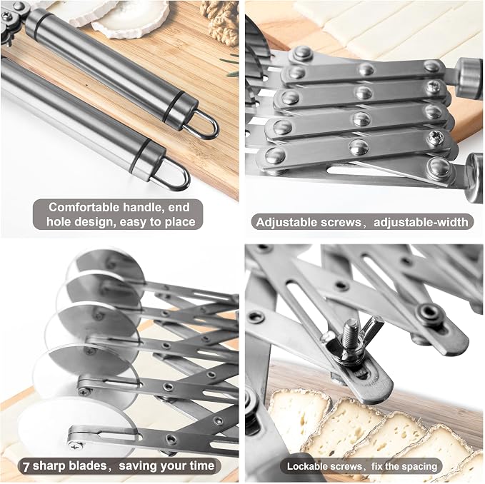 Star Brand Pastry Cutter with Grinder Spaghetti Dough Roller Knife Stainless - Image 6