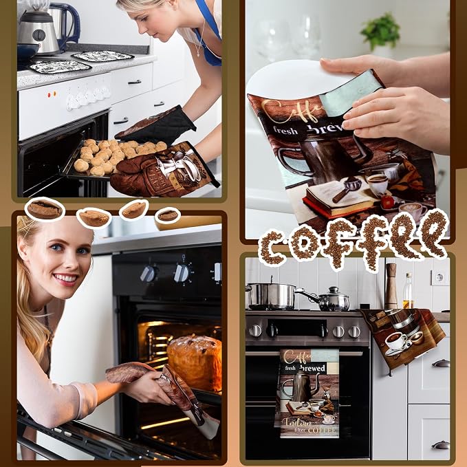 Jingmore 6 Pcs Kitchen Decor Set Accessorie Farmhouse Kitchen Towels Pot - Image 5