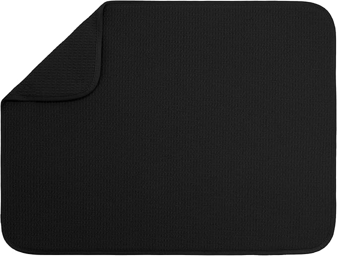 S&T INC. Dish Drying Mat XL, 18” x 24”, Absorbent Microfiber Kitchen Counter Mat by STINC