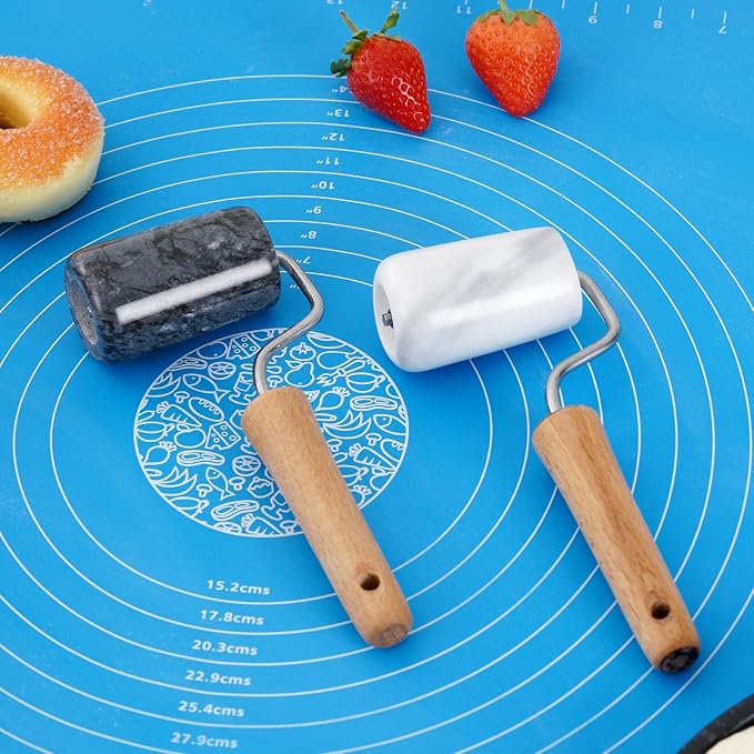 Tianman Rolling Pin Pizza Roller, Marble Roller Non-Stick T-Type, - Image 9