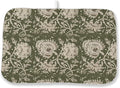 Green Dish Drying Mat 18 x 24 Inch Vintage Olive Green Floral Drying Mat by Sorktse
