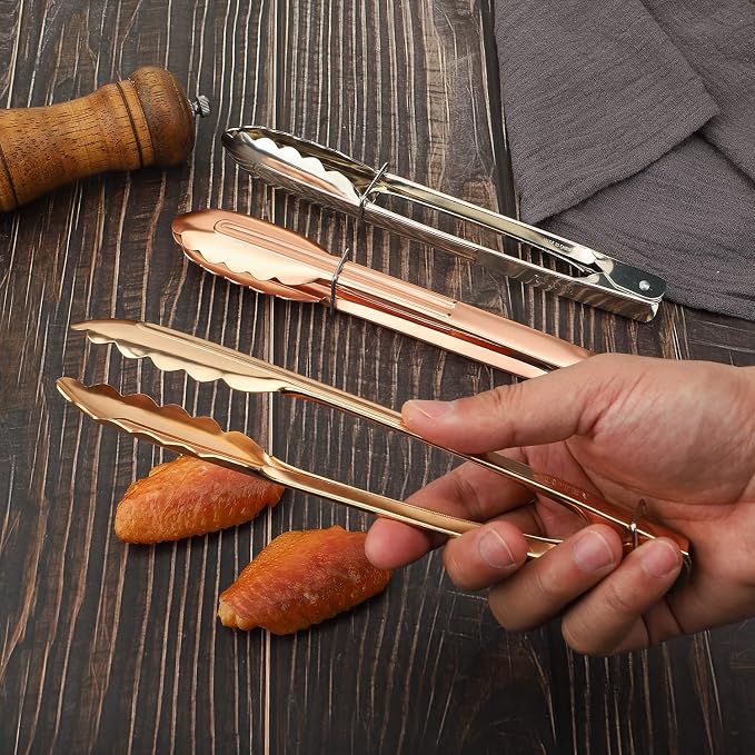 MSY BIGSUNNY 9 Inch Kitchen Food Tongs, Buffet Tongs, Serving Tongs - Image 4