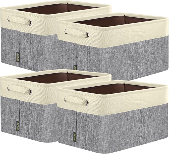 BALEINE 4 Pack Fabric Closet Storage Bins by BALEINE
