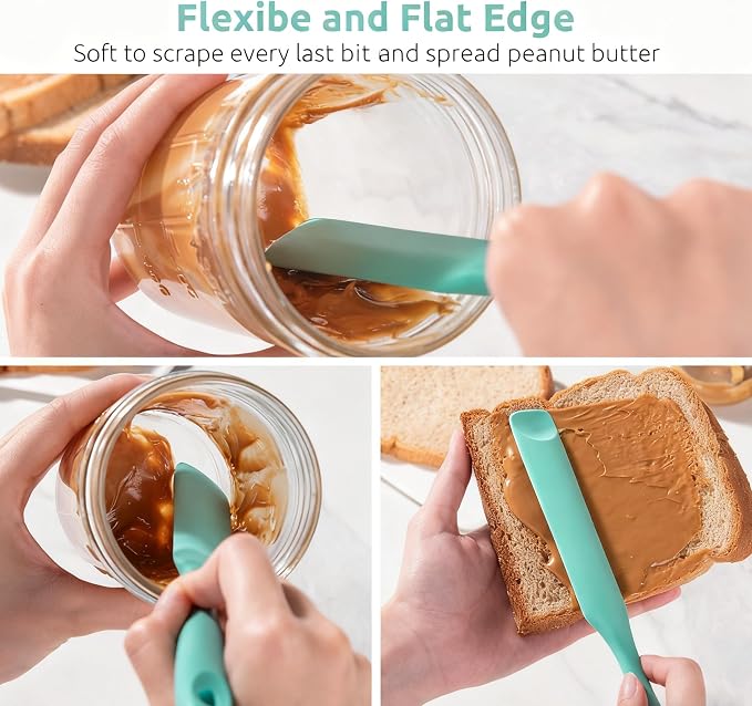 U-Taste Silicone Jar Spatula for Sourdough Starter: Long Skinny Food-Grade Jam - Image 7
