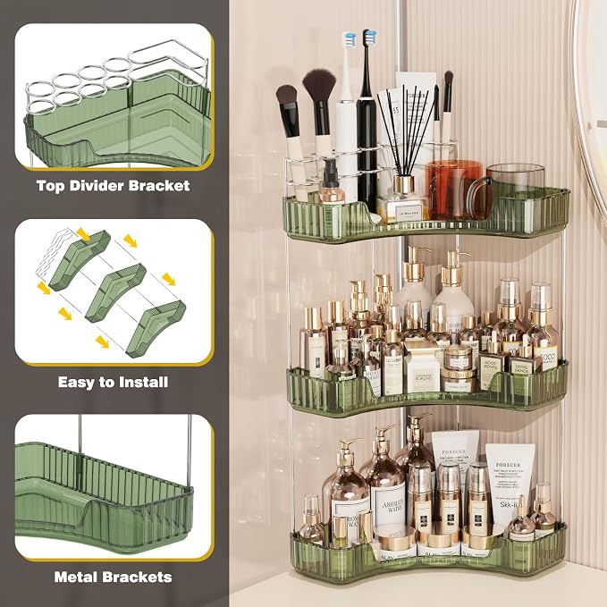 Asayuee 3-Tier Corner Bathroom Counter Organizer - Image 6