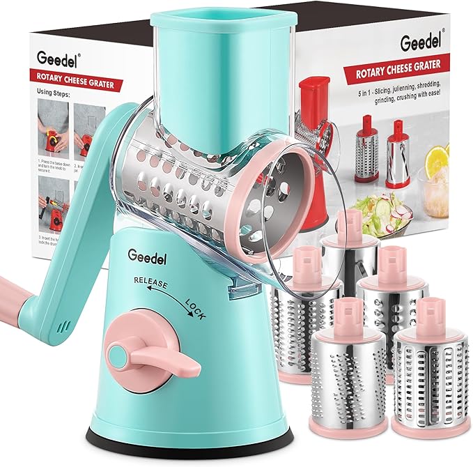 Geedel Rotary Cheese Grater Cheese Shredder by Geedel
