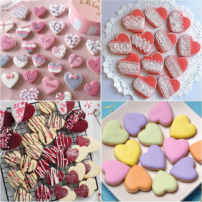 AIERSA Mini Heart Cookie Cutter, 20 Cavity 1.3 Inch Small Tiny Heart Shaped - Image 3