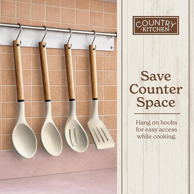 Country Kitchen Non Stick Silicone Utensil Set - Image 8