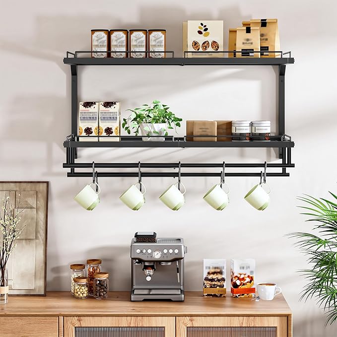 CHOEZON Pot Rack, Wall Mounted Pan Holder, 2-Tier Pot and Pan Organizer - Image 4