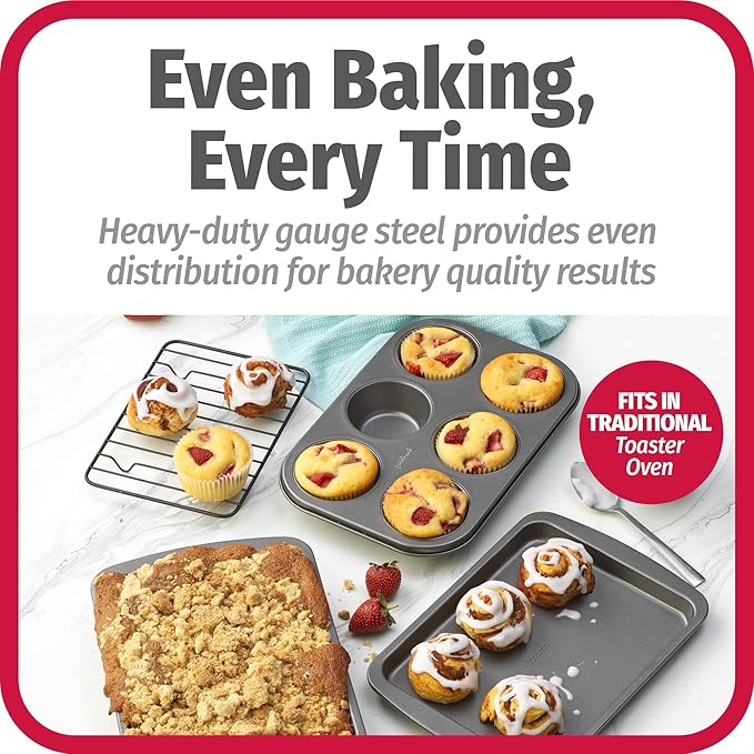 GoodCook 4-Piece Nonstick Steel Toaster Oven Set - Image 3
