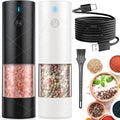 2Pack Electric Salt and Pepper Grinder Set USB Rechargeable by Lidaop
