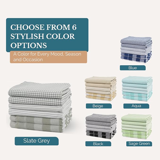 Casa Platino Hand Towels for Kitchen Set of 6 – 100% Cotton 18"x28" Kitchen - Image 7