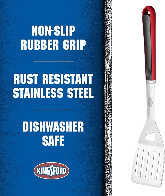 Kingsford Stainless Steel BBQ Grill Spatula, Wide Metal Blade - Image 3