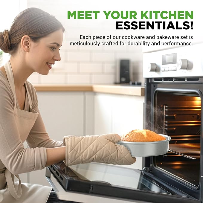 NutriChef 20-Piece Non-Stick Bakeware and Cookware Set - Image 6