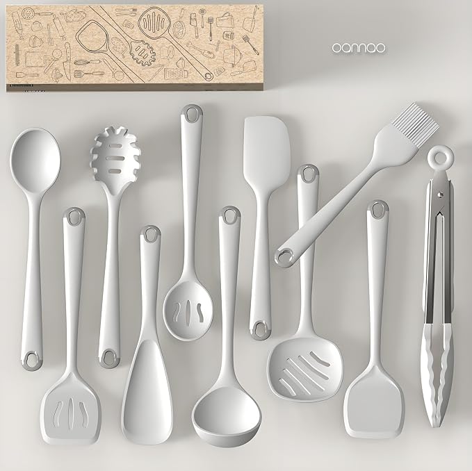 oannao Silicone Kitchen Utensils Set, 600°F Heat Resistant Silicone Cooking - Image 2