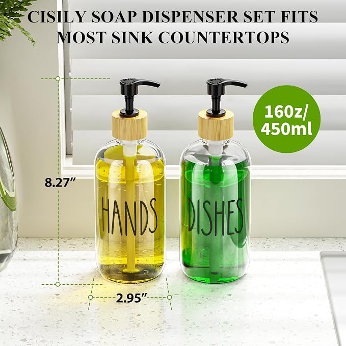 Cisily Dish Soap Dispenser Set - Image 3