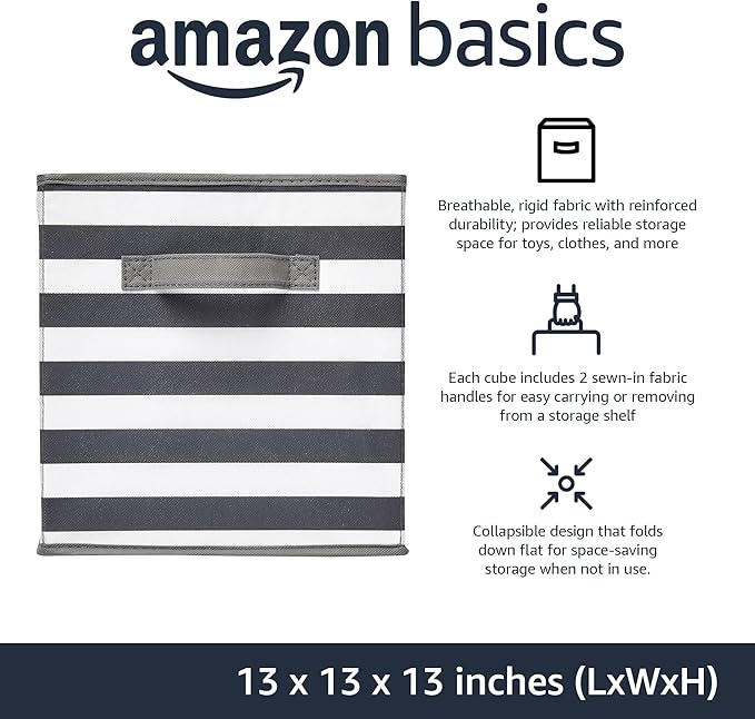 Amazon Basics Collapsible Fabric Storage Bins - Image 2