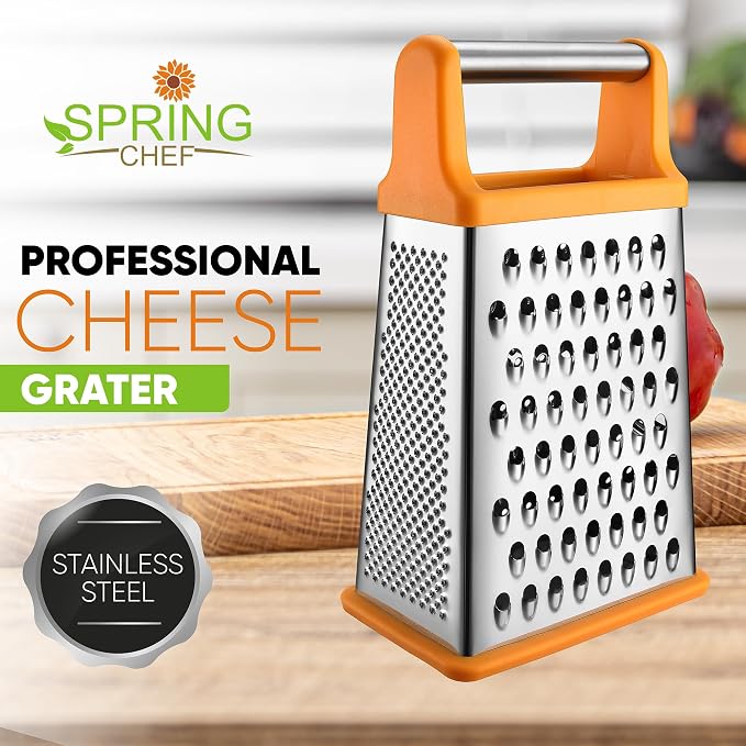 Spring Chef Handheld Stainless Steel XL Parmesan Cheese Grater - Image 2