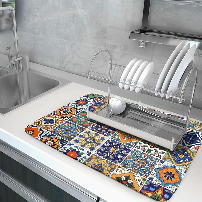 Talavera Mexican Tiles Dish Drying Mat - Image 4
