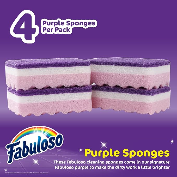 Fabuloso Scratch-Free Kitchen Dish Sponges, Counters and Sinks, Tough on Messes - Image 2