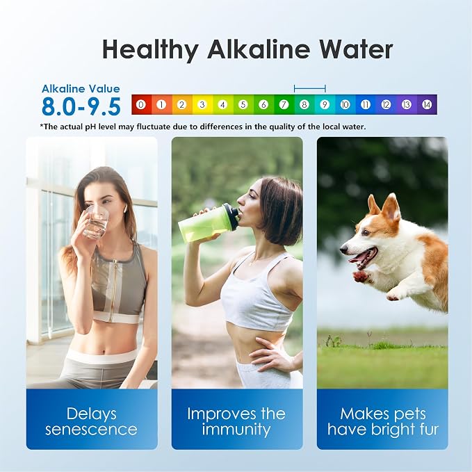 Waterdrop Slim Alkaline Water Filter Dispenser, Large 35-Cup, Up to PH 9.5 - Image 3