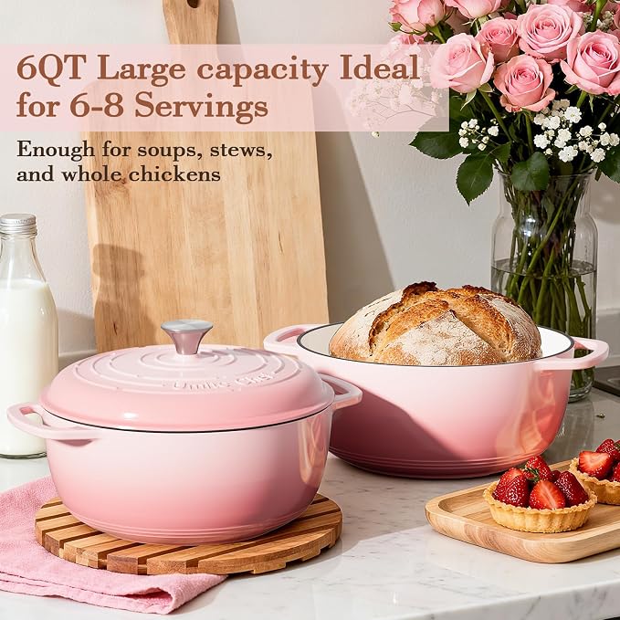 Umite Chef 6QT Enameled Cast Iron Dutch Oven - Image 5