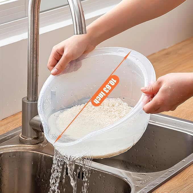 Japanese Rice Strainer Quinoa Washing Bowl Small Grains Washer Cleaner Plastic - Image 2