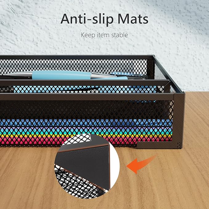 Desk Drawer Organizer, Office Desk Organizer Tray - Image 5