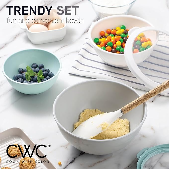COOK WITH COLOR Mixing Bowls with TPR Lids - Image 7