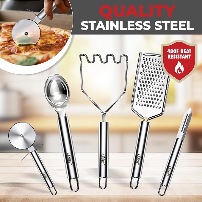 Kaluns 50 PCS Silicone Kitchen Utensils Set Complete Kitchen Set - Image 7