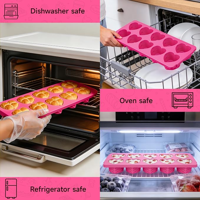 Ice Cube Tray with Lid – 3 Pack 2 Tbsp Ice Trays - Image 5
