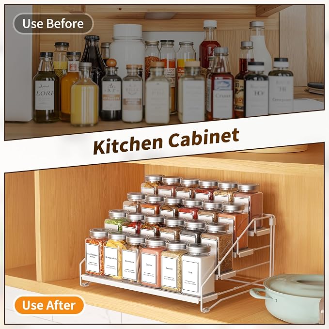 BOIVSHI Tiered Spice Rack, 4 Tier Spice Shelf Organizer - Image 5