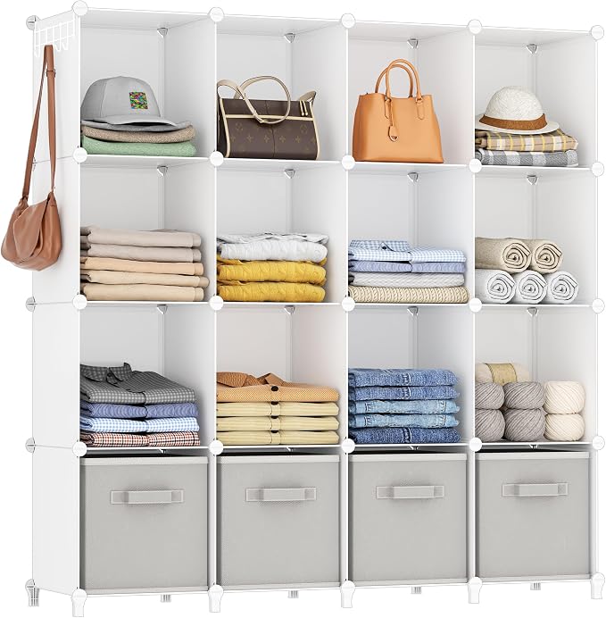 HOMIDEC Closet Organizers and Storage, 16 Cube Storage Organizer, Closet by DecorateYourHome