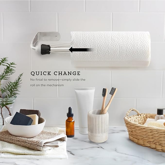 Kamenstein Perfect Tear Wall Mount Paper Towel Holder, Patented Design - Image 7