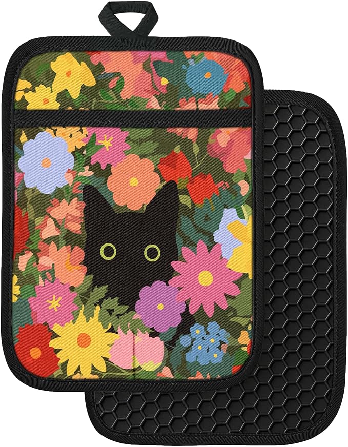 Slohif Cute Silicone Oven Mitts Heat Resistant by Slohif