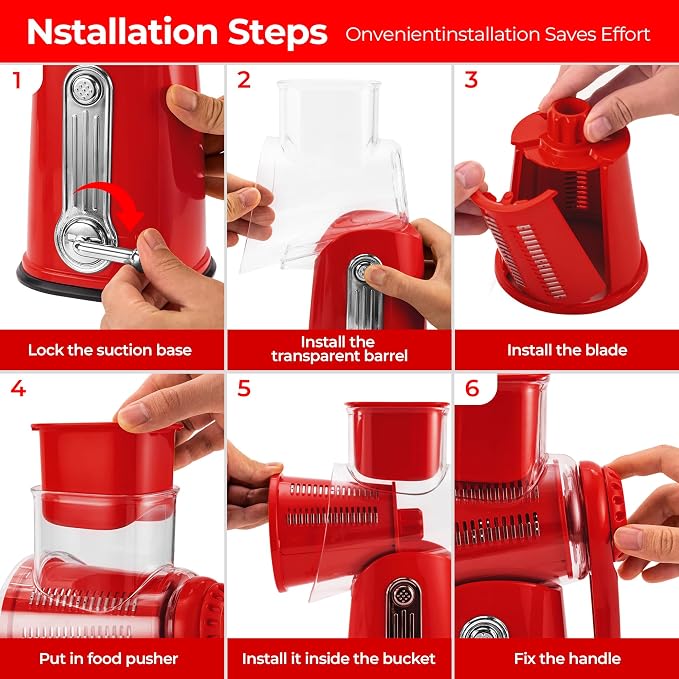 SUSTEAS Rotary Cheese Grater - Image 5