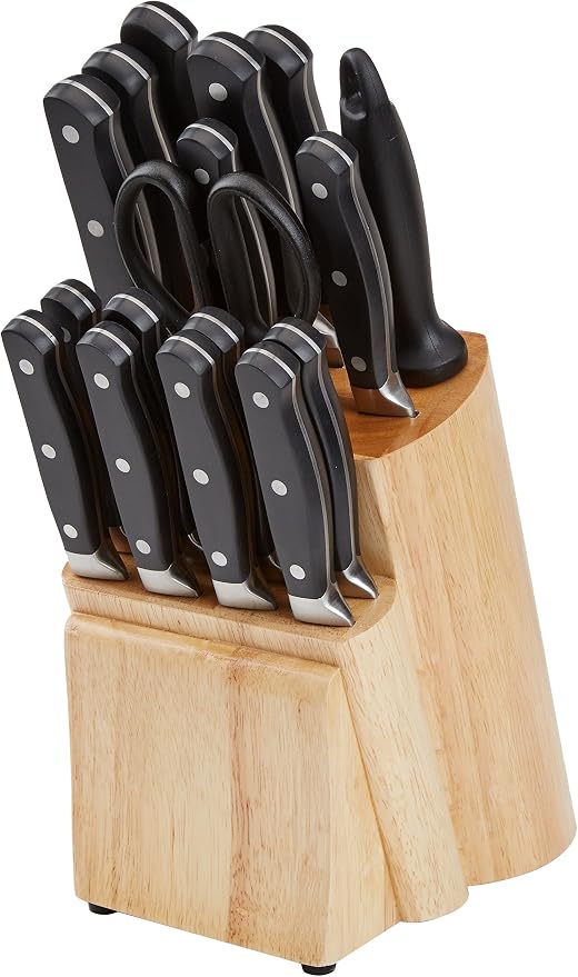 Amazon Basics 18-Piece Premium High-Carbon Stainless Steel Kitchen Knife Set - Image 6