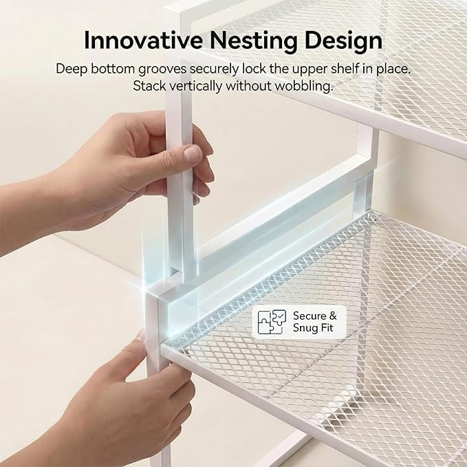 Set of 2 Cabinet Organizers 12.6''W 44 LBS Load Capacity Heavy Duty Kitchen - Image 3