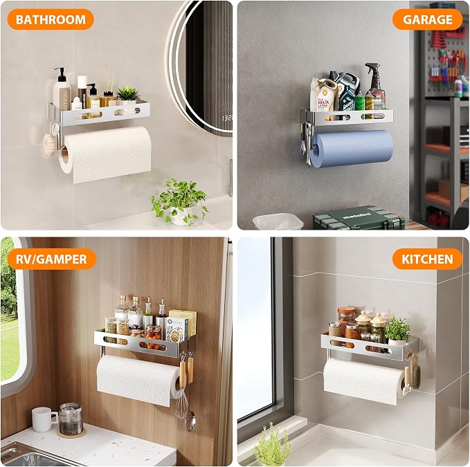 Paper Towel Holder Wall Mount for Bathroom, Paper Towel Holder - Image 3