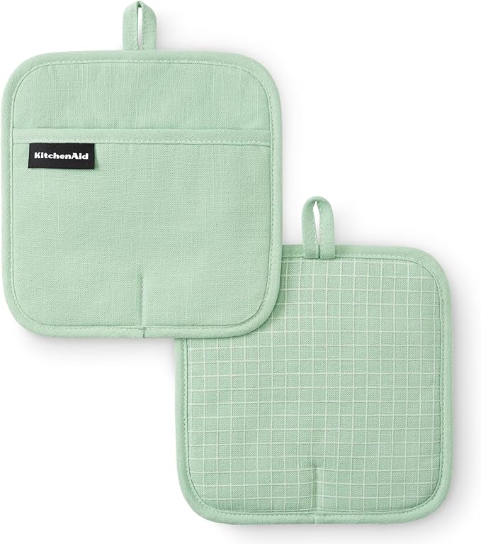KITCHENAID Gourmet Series Gridlines Pot Holders 2-Pack Set, Heat Resistant up by KitchenAid