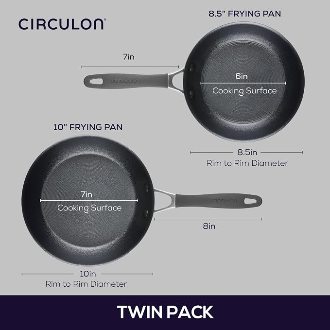 Circulon A1 Series with ScratchDefense Nonstick Induction 8.5-Inch and 10-Inch - Image 2
