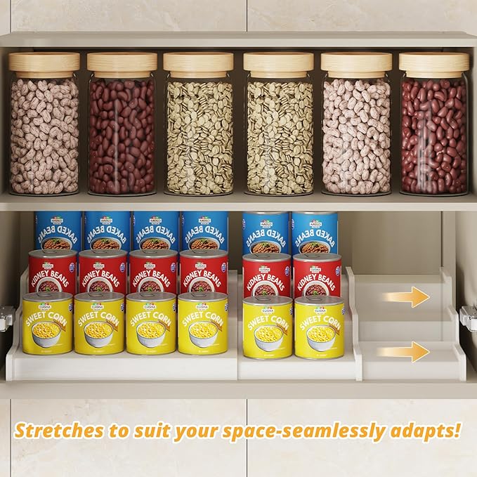Expandable Bamboo Can Rack Organizer - Image 4