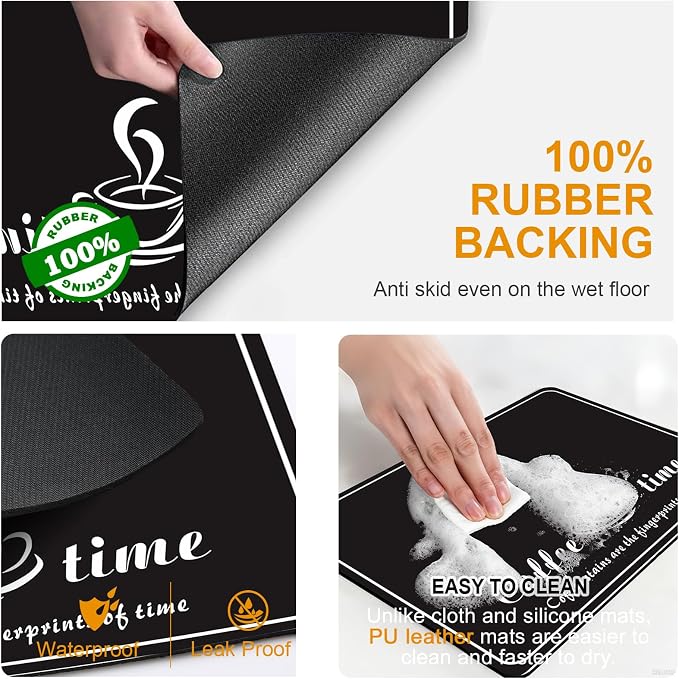 Dish Drying Mats for Kitchen Counter, Waterproof Coffee Mat for Countertop - Image 6