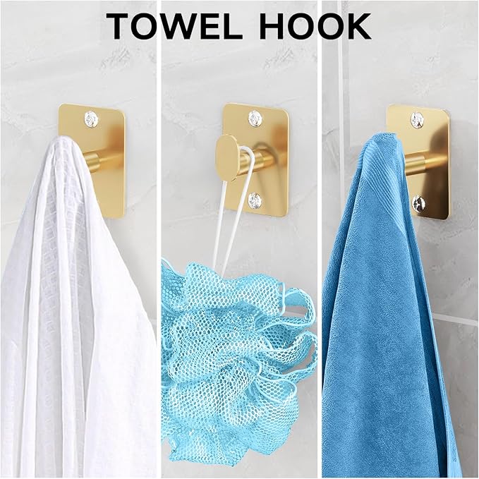 Bathroom Accessories Set, KLJKPA 4 Pieces Gold Bathroom Hardware Set, 24 inch - Image 5