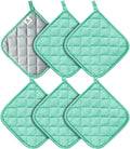 Joyhalo 6 Pack Pot Holders for Kitchen, Cotton Oven Holder by Joyhalo
